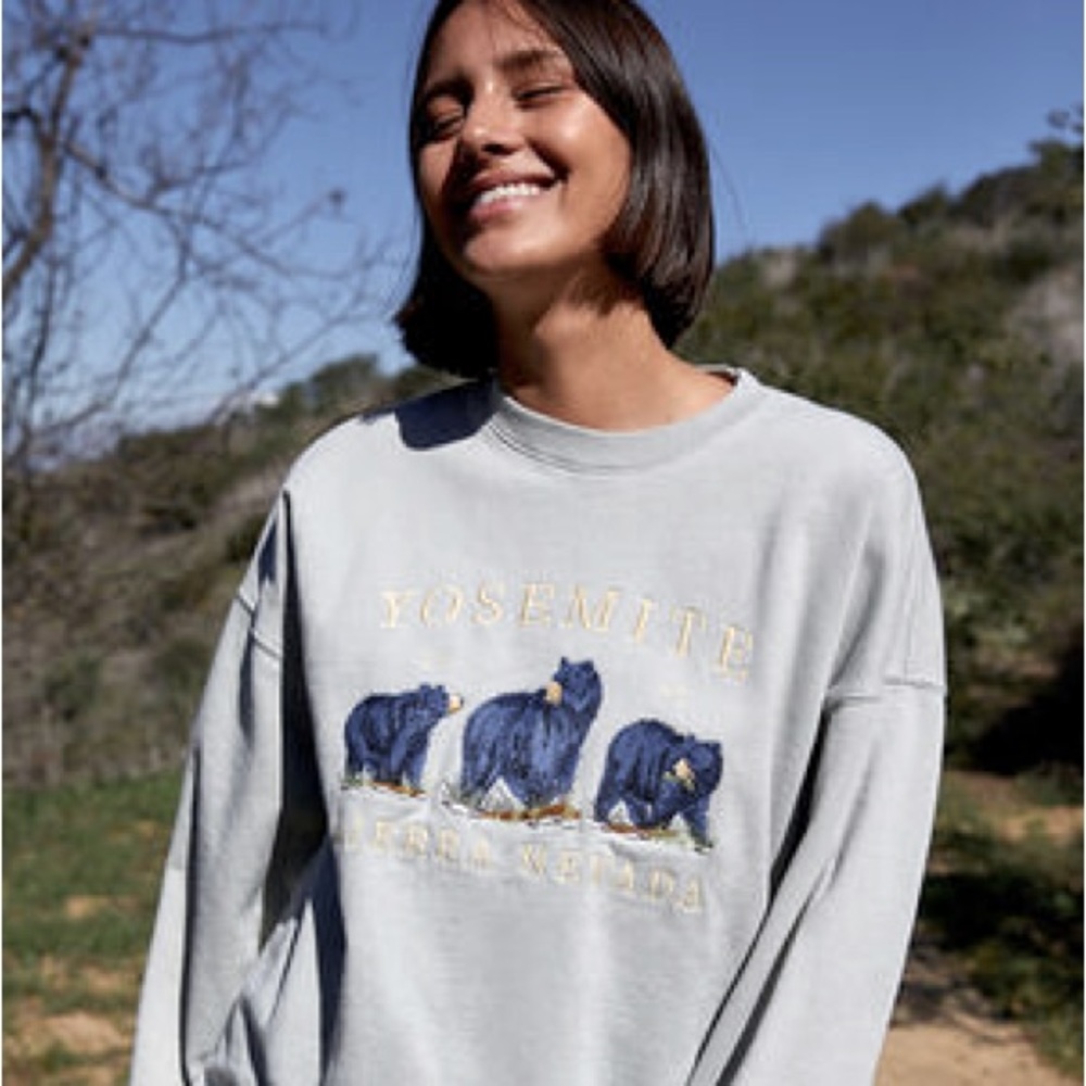 Yosemite Blue- Grey Brandy Melville Crewneck